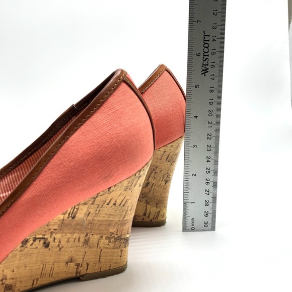 Tommy Hilfiger cork peep toe wedges Chain 8.5 - Picture 3 of 7